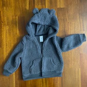 Carter’s 18 mo. Soft Gray Bear Ear Zip Hoodie